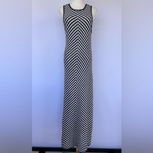 House of Harlow 1960 Women’s Tank Style Knit Maxi Dress Chevron Pattern Size Lg